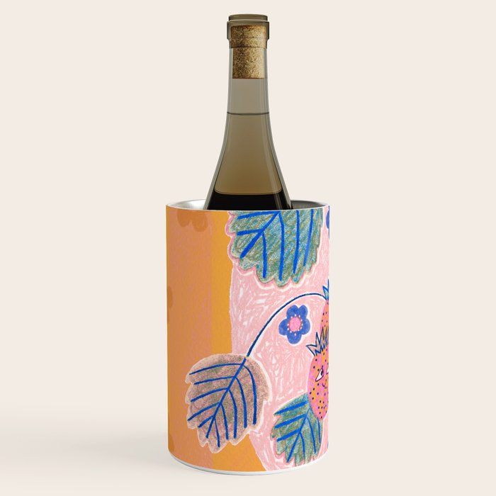 Sweet Strawberry Plant Friends in Peach & Orange Wine Chiller Gallery Image 2