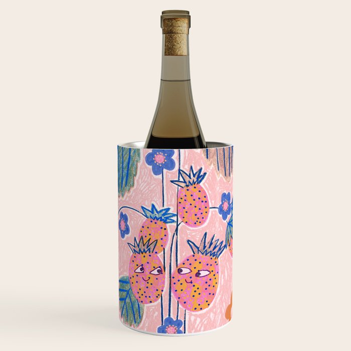 Sweet Strawberry Plant Friends in Peach & Orange Wine Chiller Gallery Image 1