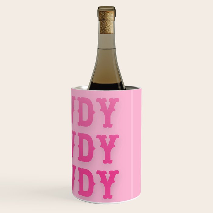 Howdy - Pink Western Aesthetic Wine Chiller Gallery Image 3