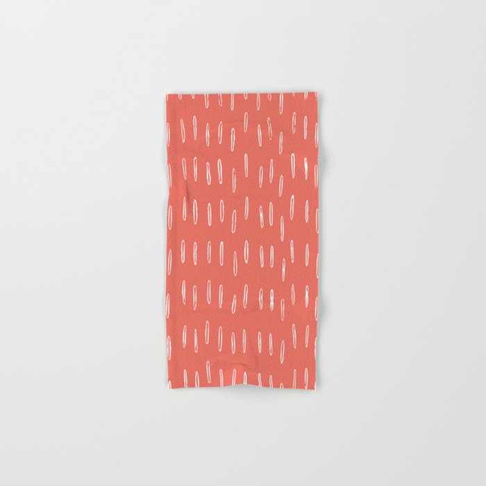 Boho, Raindrop, Mudcloth, Coral Towels Gallery Image 1