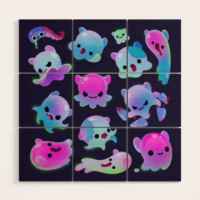 Ghost octopus Wood Wall Art Gallery Image 1