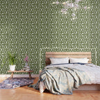 Mid Century Modern Geometric 04 Olive Green Wallpaper Gallery Image 3