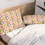 Muted Retro Ditsy Floral Pattern - Vintage Flowers Seamless Design Pillow Sham Gallery Image 2