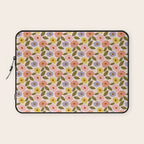 Muted Retro Ditsy Floral Pattern - Vintage Flowers Seamless Design Laptop Sleeve Gallery Image 1