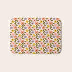 Muted Retro Ditsy Floral Pattern - Vintage Flowers Seamless Design Bath Mat Gallery Image 1