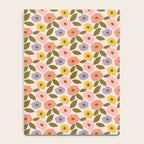 Muted Retro Ditsy Floral Pattern - Vintage Flowers Seamless Design Notebook Gallery Image 4