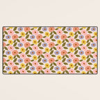 Muted Retro Ditsy Floral Pattern - Vintage Flowers Seamless Design Desk Mat Gallery Image 3