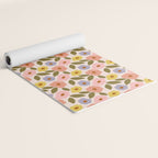 Muted Retro Ditsy Floral Pattern - Vintage Flowers Seamless Design Yoga Mat Gallery Image 2