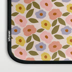Muted Retro Ditsy Floral Pattern - Vintage Flowers Seamless Design Laptop Sleeve Gallery Image 3
