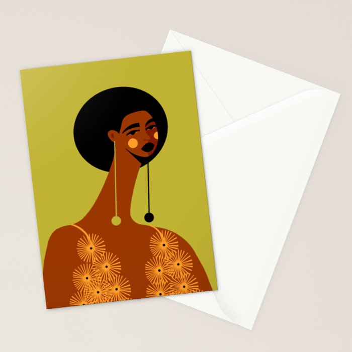 Sunflower Dress Stationery Card Gallery Image 2