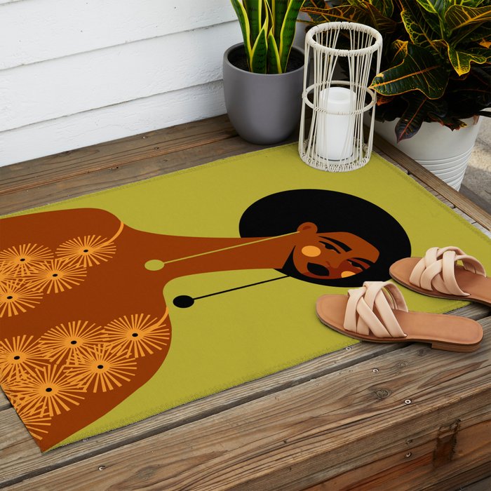 Sunflower Dress Outdoor Rug Gallery Image 2