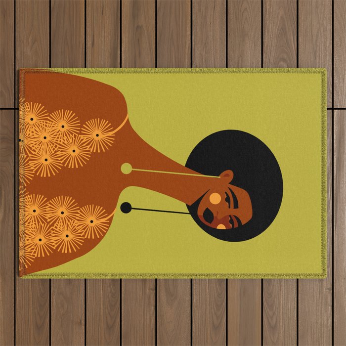 Sunflower Dress Outdoor Rug Gallery Image 1
