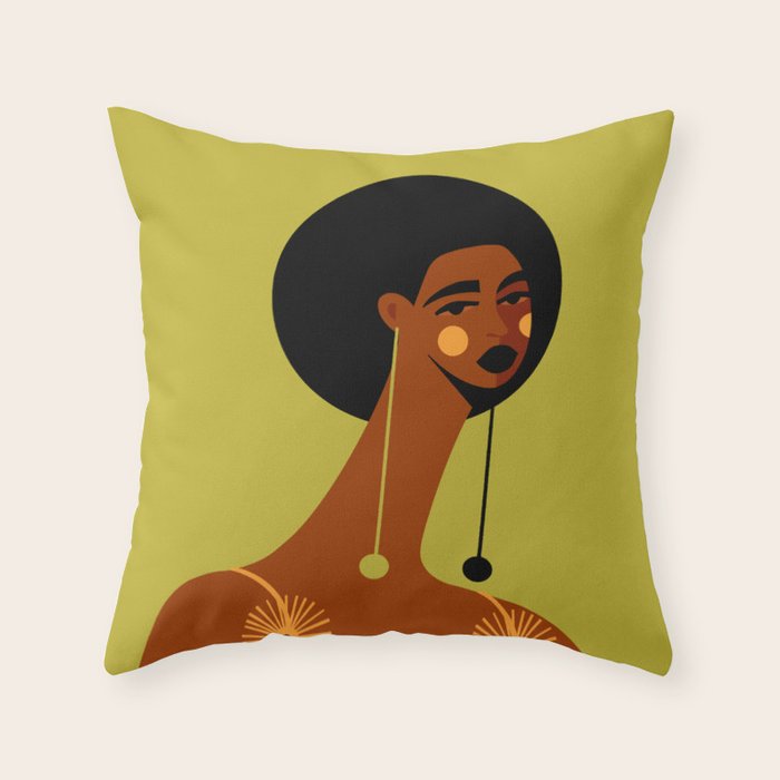 Sunflower Dress Throw Pillow Gallery Image 6