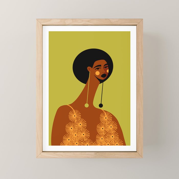 Sunflower Dress Mini Art Print Gallery Image 1