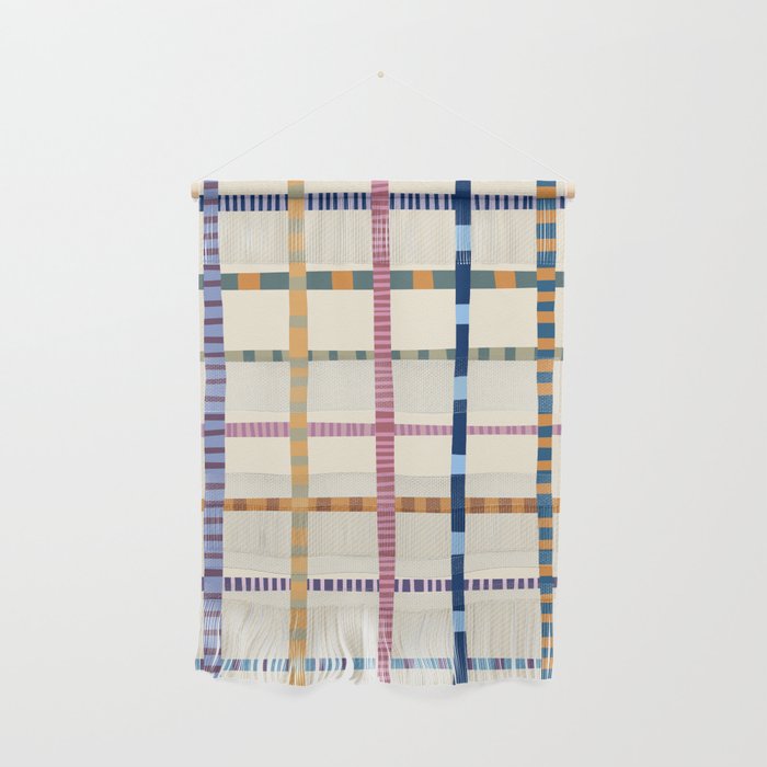 Colorful Patterned Grid Wall Hanging Gallery Image 1
