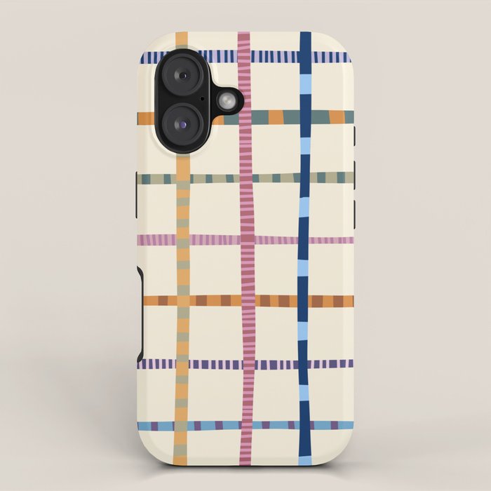 Colorful Patterned Grid iPhone Case Gallery Image 1