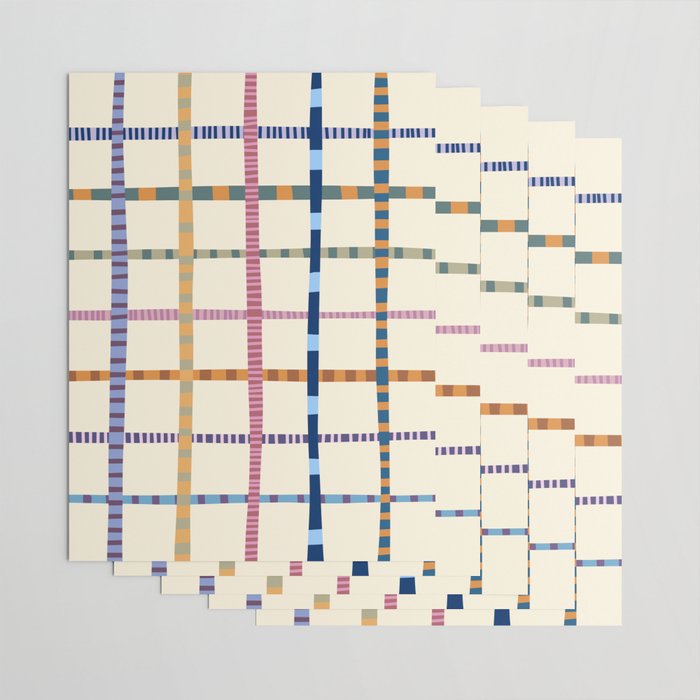 Colorful Patterned Grid Wrapping Paper Gallery Image 3