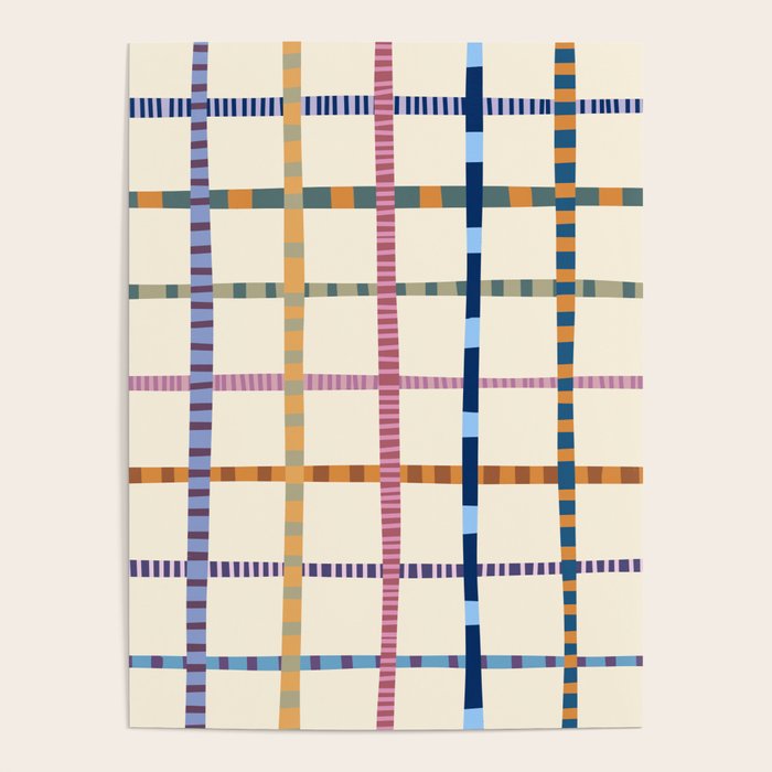 Colorful Patterned Grid Poster Gallery Image 1