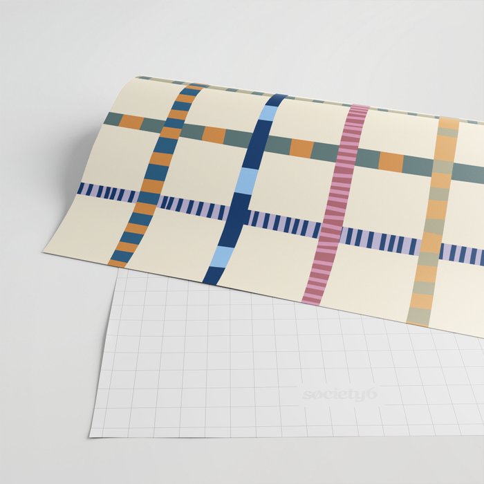 Colorful Patterned Grid Wrapping Paper Gallery Image 2