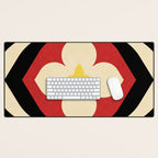 Mid-Century Modern Flower Desk Mat Gallery Image 1