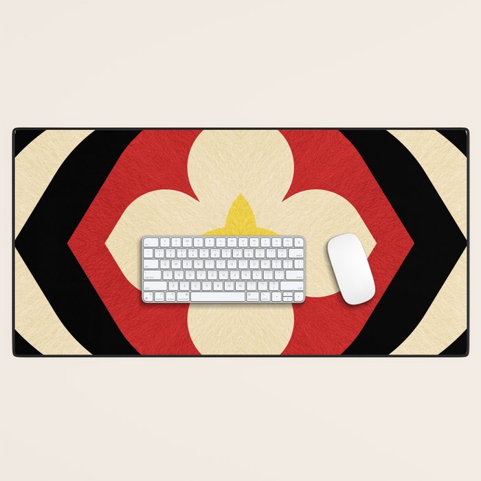 Mid-Century Modern Flower Desk Mat Gallery Image 1