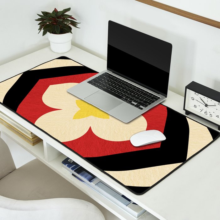 Mid-Century Modern Flower Desk Mat Gallery Image 2