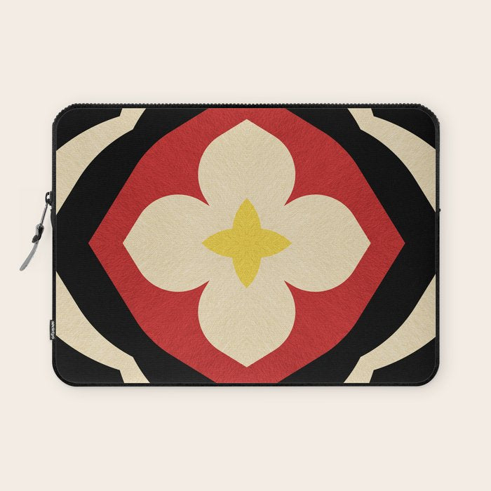 Mid-Century Modern Flower Laptop Sleeve Gallery Image 1