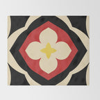 Mid-Century Modern Flower Throw Blanket Gallery Image 2