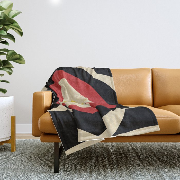 Mid-Century Modern Flower Throw Blanket Gallery Image 1