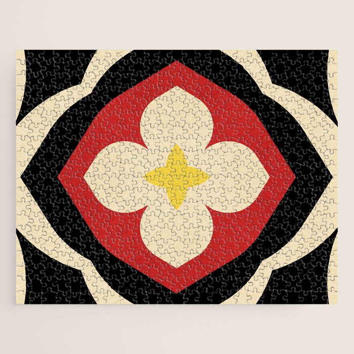 Mid-Century Modern Flower Jigsaw Puzzle Gallery Image 1