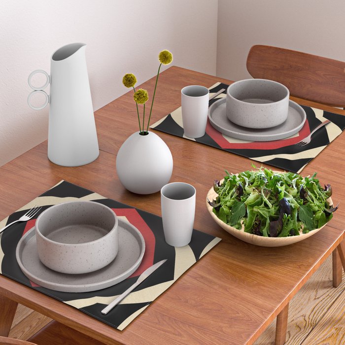 Mid-Century Modern Flower Placemat Gallery Image 2