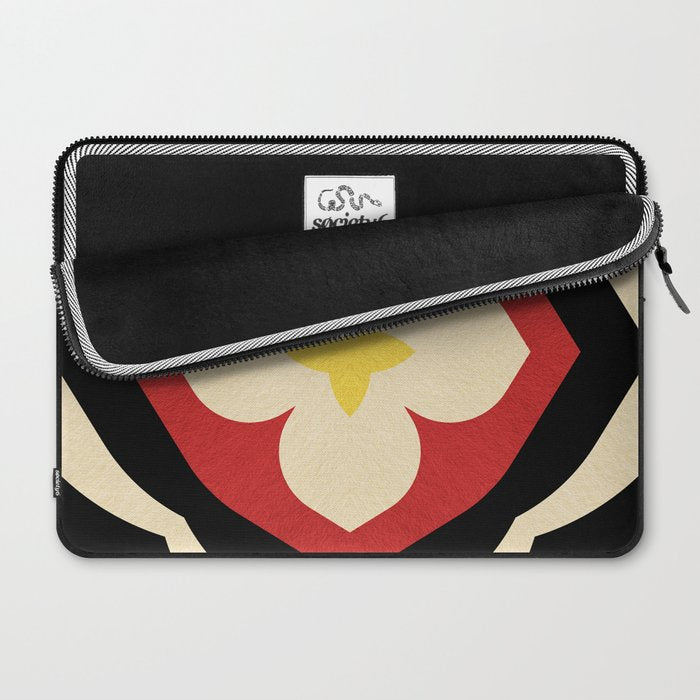 Mid-Century Modern Flower Laptop Sleeve Gallery Image 2