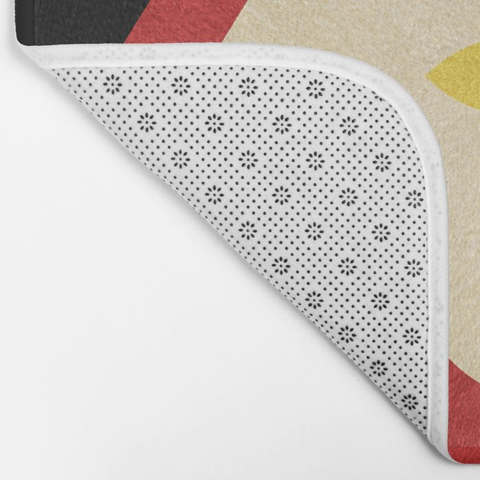 Mid-Century Modern Flower Bath Mat Gallery Image 2
