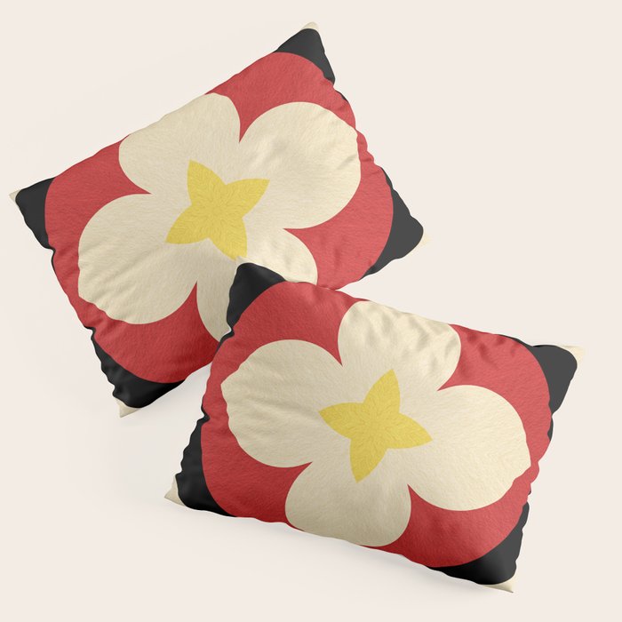 Mid-Century Modern Flower Pillow Sham Gallery Image 3