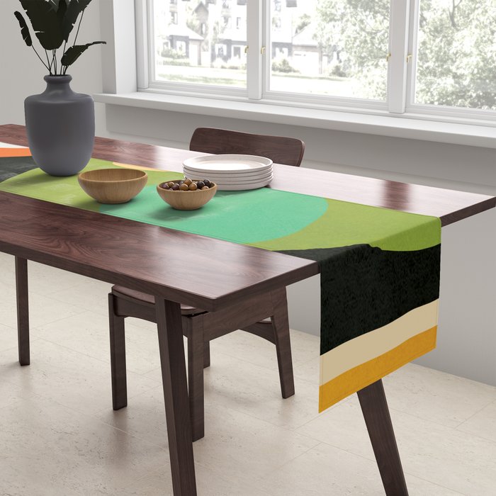 Mid-Century Abstract Balance 13 Table Runner Gallery Image 2