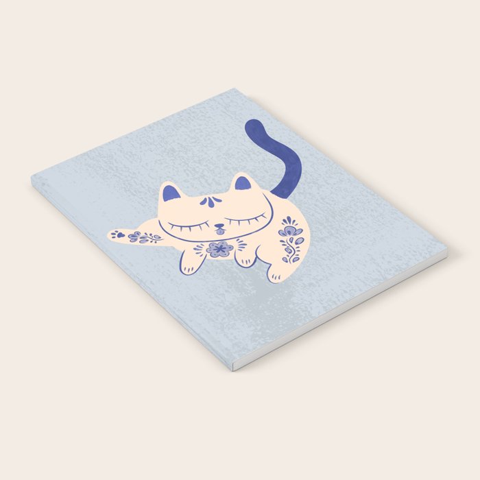 Purrcelin Cat Butt - Delft Porcelain Kitty Notebook Gallery Image 1