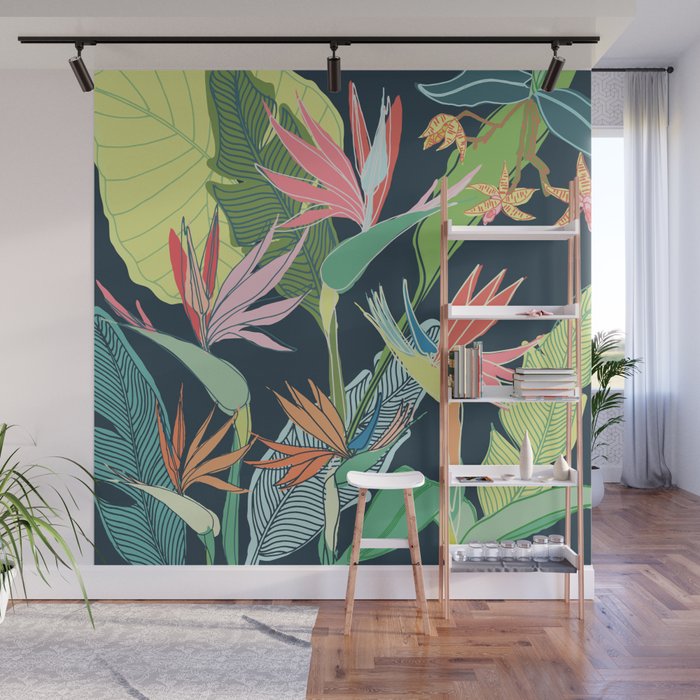 Tropical Bird of Paradise Wall Mural Gallery Image 1