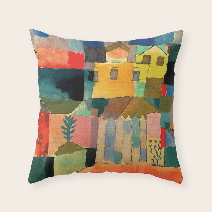 Paul Klee "Houses on the Sea 1914" Throw Pillow Gallery Image 1
