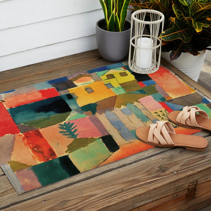 Paul Klee "Houses on the Sea 1914" Outdoor Rug Gallery Image 2