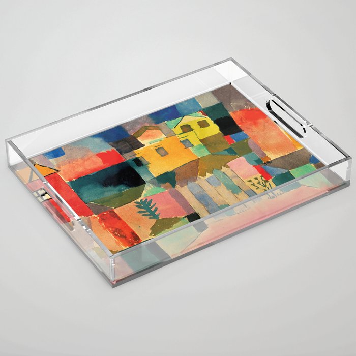 Paul Klee "Houses on the Sea 1914" Acrylic Tray Gallery Image 1
