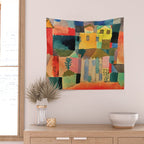 Paul Klee "Houses on the Sea 1914" Wall Tapestry Gallery Image 2