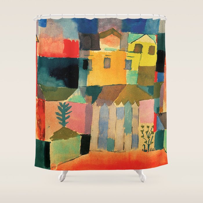 Paul Klee "Houses on the Sea 1914" Shower Curtain Gallery Image 1