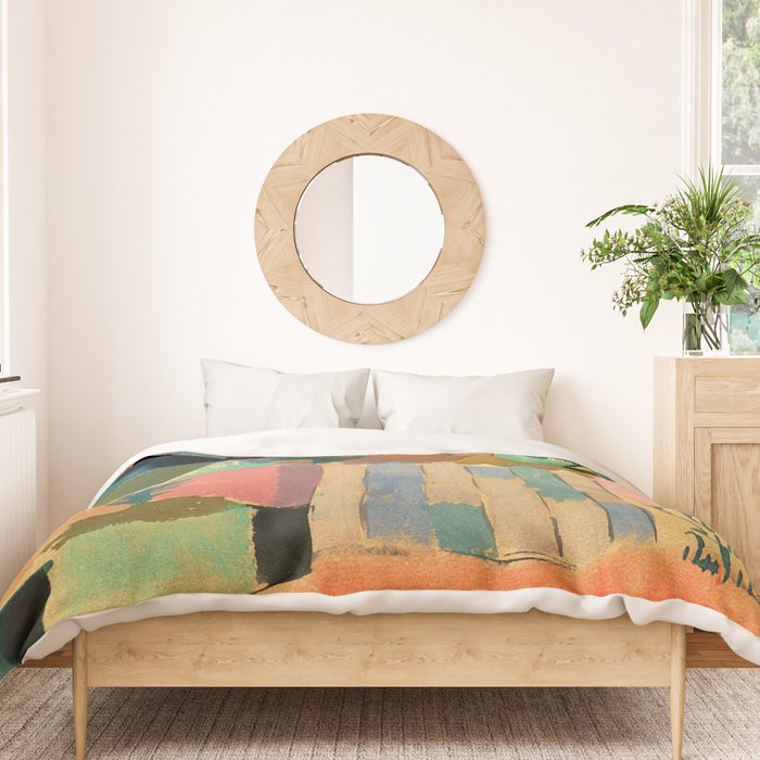 Paul Klee "Houses on the Sea 1914" Duvet Cover Gallery Image 3