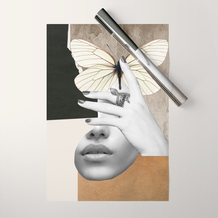 collage art / butterfly 2 Wrapping Paper Gallery Image 1