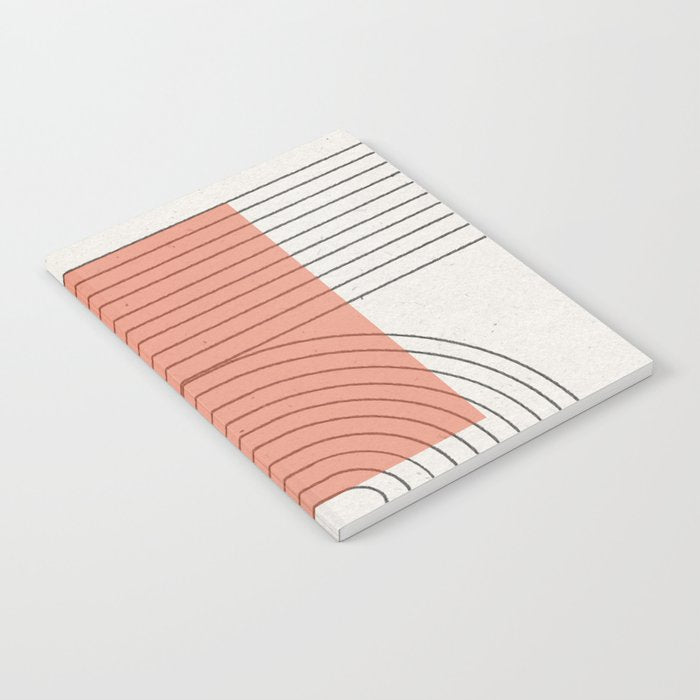 Peachy Modern Geometric  Notebook Gallery Image 2