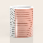 Peachy Modern Geometric  Coffee Mug Gallery Image 4
