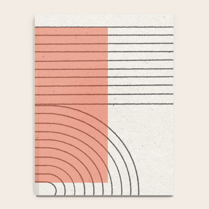 Peachy Modern Geometric  Notebook Gallery Image 4