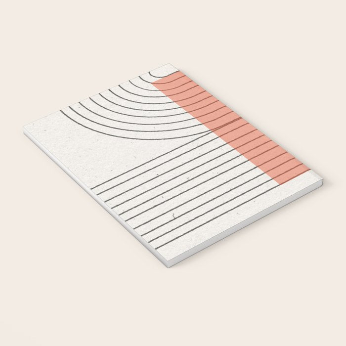 Peachy Modern Geometric  Notebook Gallery Image 3