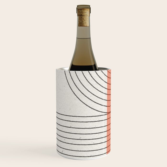 Peachy Modern Geometric  Wine Chiller Gallery Image 2