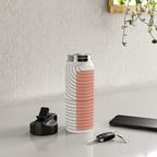 Peachy Modern Geometric  Water Bottle Gallery Image 4